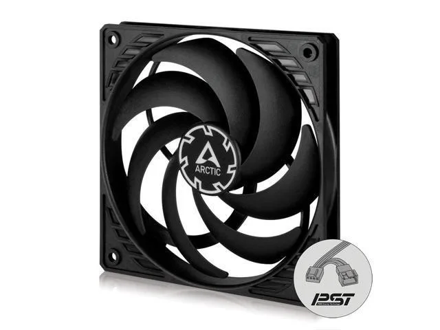 Manw Manw P12 Slim PWM PST 120 mm Case Fan 15 mm 300-2100 RPM Black — product photo
