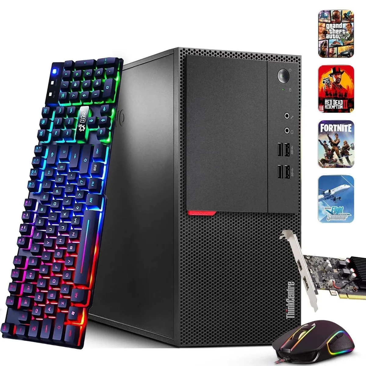 Lenovo Lenovo M900 Tower i7 16GB 256GB Radeon 550 Windows 11 Pro desktop PC — product photo