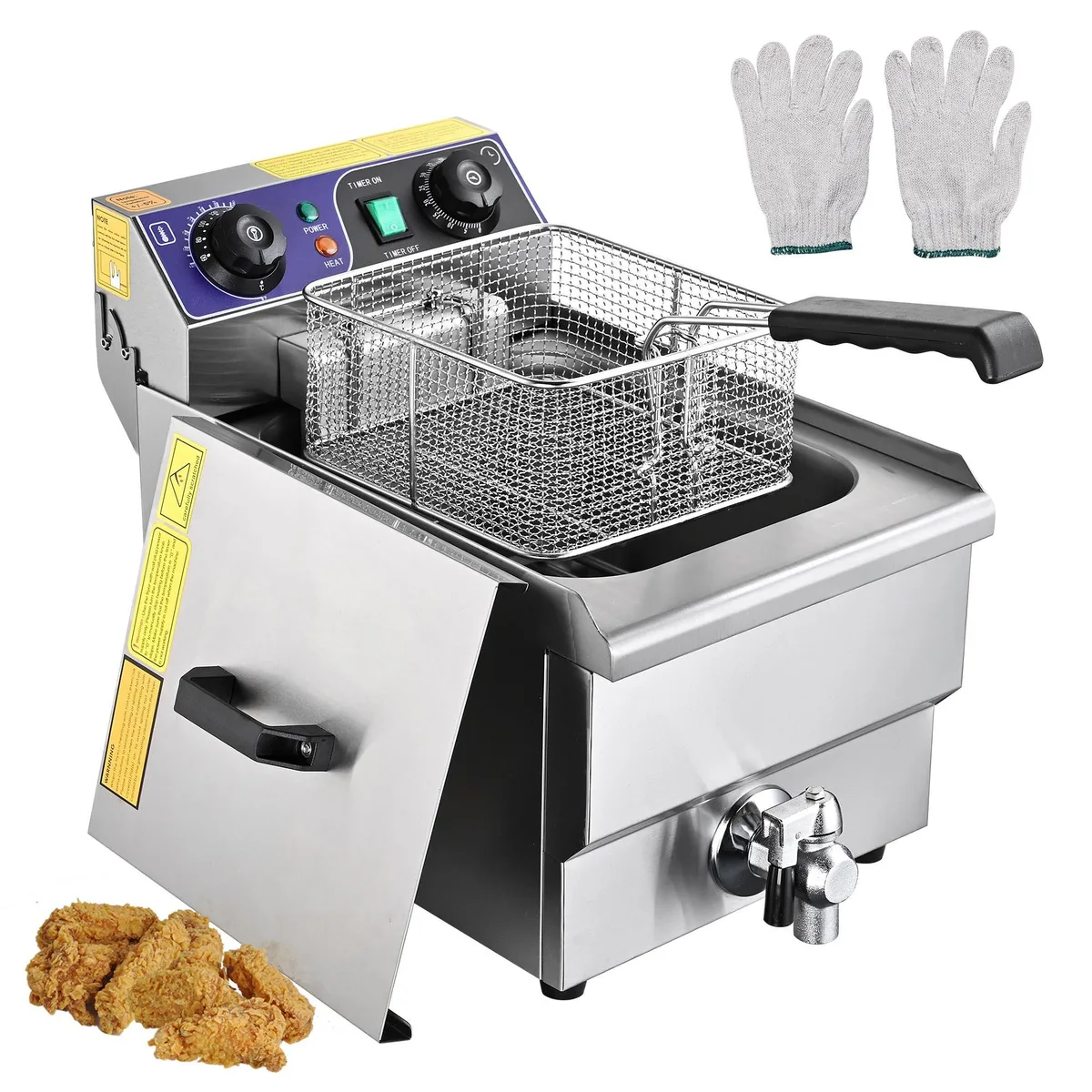 Yescom USA, Inc. Yescom USA, Inc. 11.7L Deep Fryer 1500W Stainless Steel — product photo