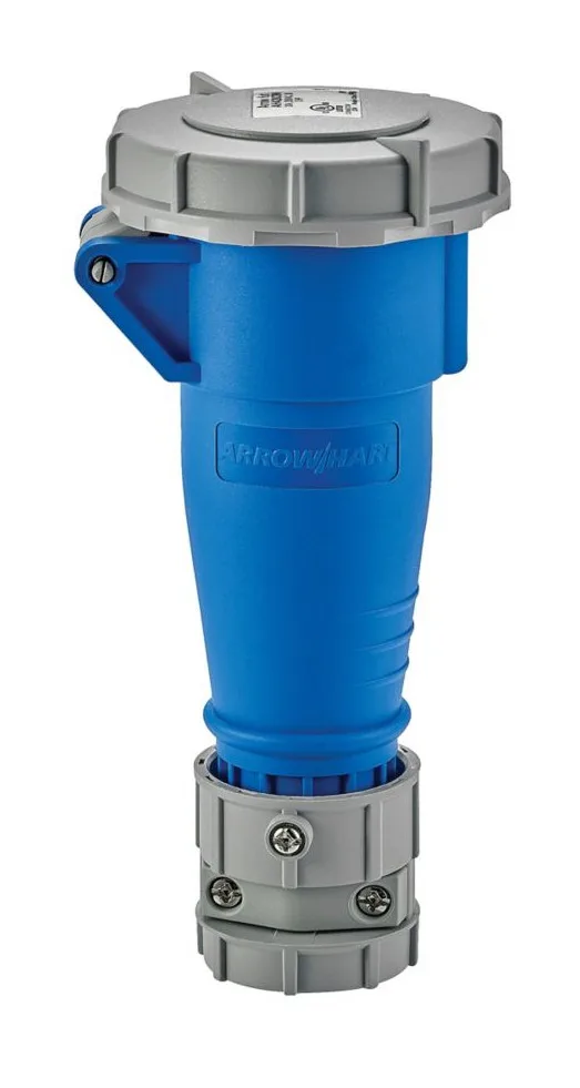 Eaton Eaton Arrow Hart AH420C9W 20A 250V 3-Pole 4-Wire Watertight Connector Blue Nylon Female IP69K IP67 — product photo