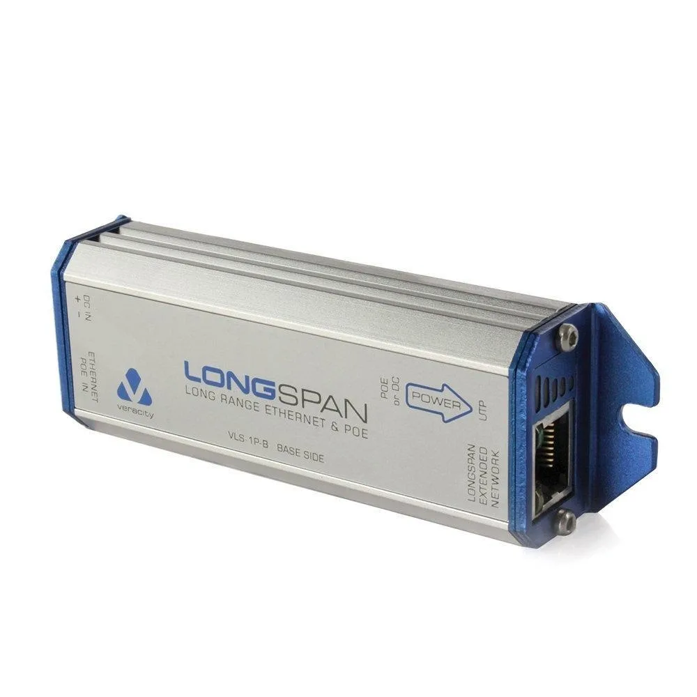 Veracity VLS-1P-B Longspan Ethernet PoE extender base unit