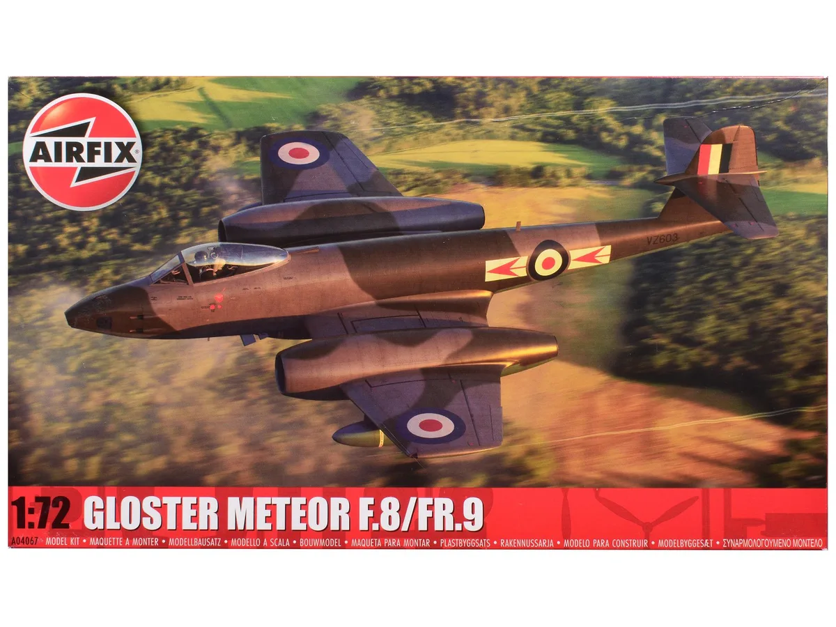 Airfix Airfix Gloster Meteor F.8/FR.9 Level 2 1/72 154 Parts Hobby Collectible — product photo