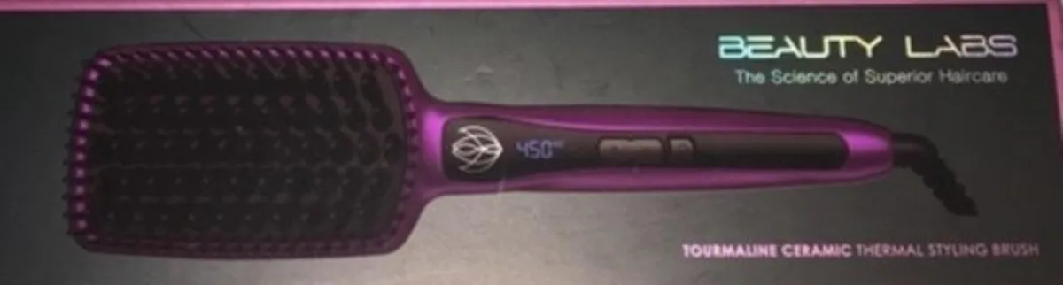 Purple tourmaline ceramic thermal styling brush with 360 swivel cord