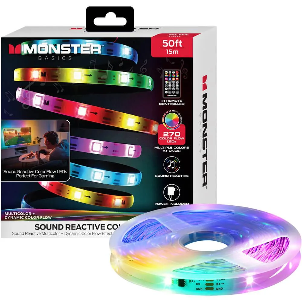 Monster Monster MLS71003ICM 50 Ft RGB-IC LED Strip 270 LEDs IR Remote — product photo