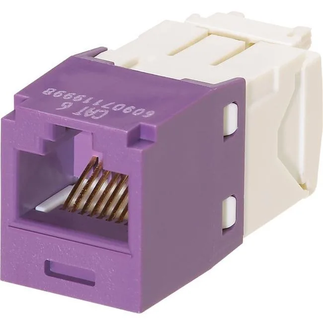 Panduit Panduit CJ688TGVL-24 Mini-Com TX6 Plus Cat6 Jack Module Violet Pack of 24 — product photo
