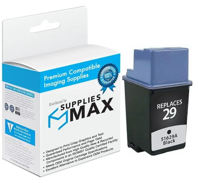 SuppliesMax SuppliesMax HP 51629A Black Inkjet Cartridge 720 Pages — product photo