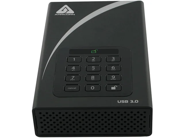 Apricorn Apricorn Aegis Padlock DT ADT-3PL256-6000 6TB USB 3.0 3.5" encrypted external hard drive — product photo