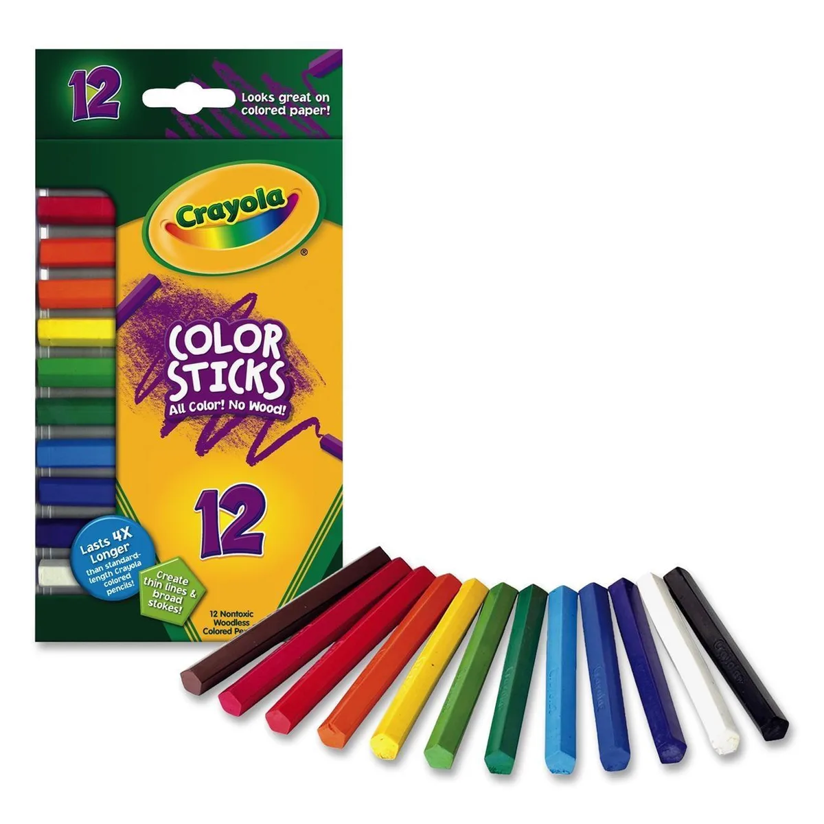 Crayola Crayola 682312 12-ct Woodless Colored Pencils educational supply — product photo