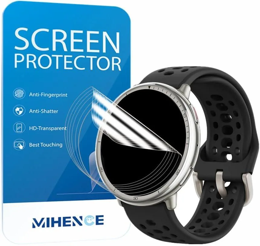 ETEIZU ETEIZU Screen Protector for Amazfit Active 2 Round Smartwatch TPU HD Film 6 PCS — product photo