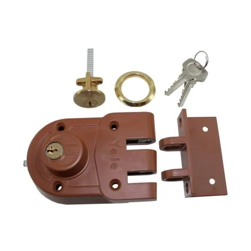 Yale Security Inc. Yale Security Inc. V197 1-4 Sprayed Bronze Double Cylinder Jimmy Proof Deadlock — product photo