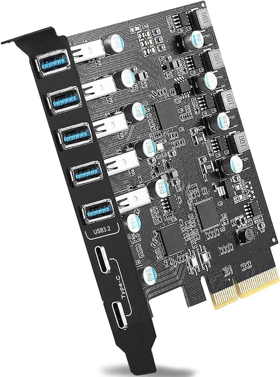 Vszerda Vszerda 7-Port USB 3.2 PCIe Expansion Card (2× USB-C, 5× USB-A) — product photo