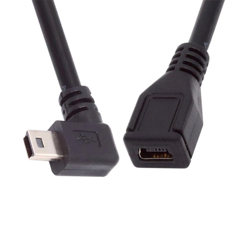 Vszerda Vszerda Mini B USB 5Pin Male-Female Extension Cable 90° Right Angle 30cm — product photo