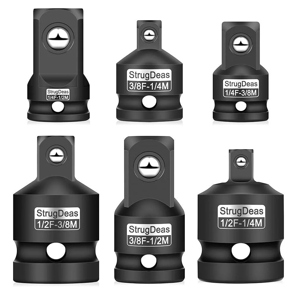 StrugDeas 1/2-Inch 6-Piece Impact Socket Adapter Reducer Set — product photo