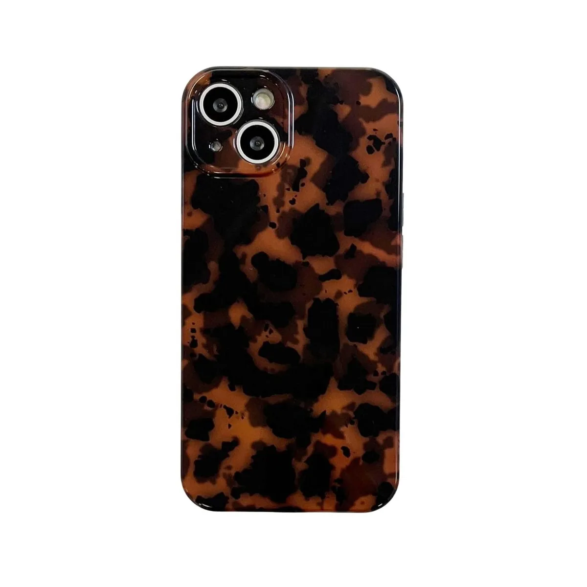 No Sew No Sew iPhone 14 6.1" Tortoise Shell Amber Brown Leopard Print cell phones - unlocked — product photo