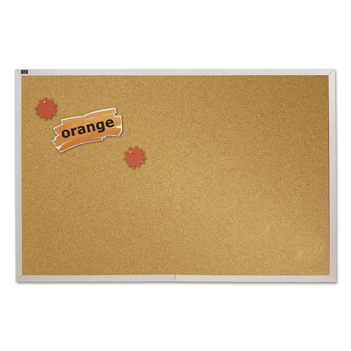 Quartet ECKA406 48 by 72 inch natural cork board with silver aluminium frame