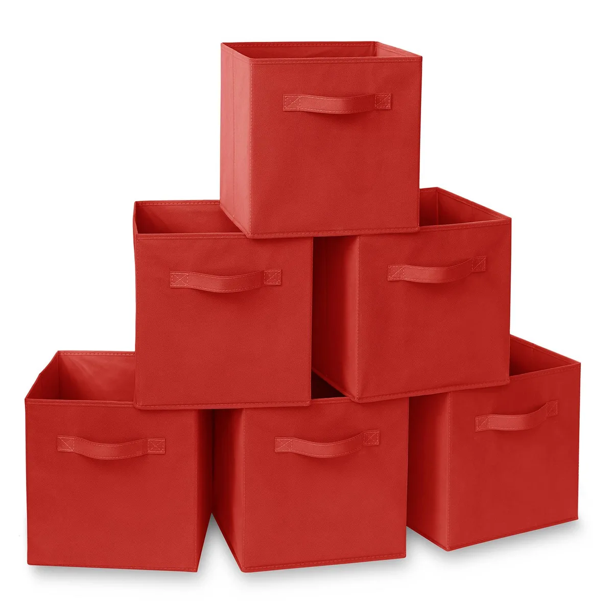 Casafield Casafield 6-Pack Collapsible Fabric Storage Bins Red 10.5 — product photo
