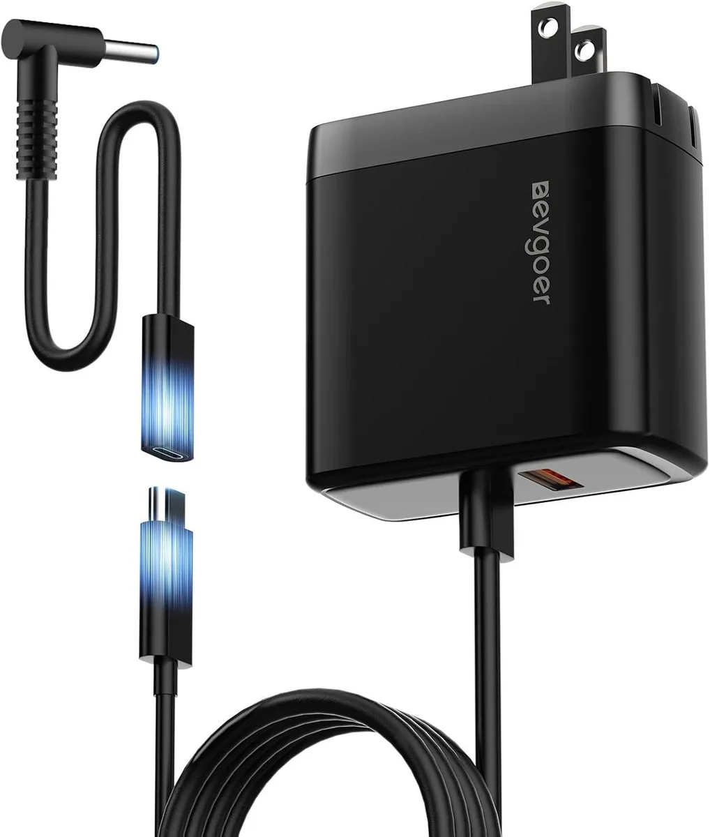 FLEANE FLEANE 65W HP USB-C 44W 4.5mm Blue Tip laptop charger — product photo