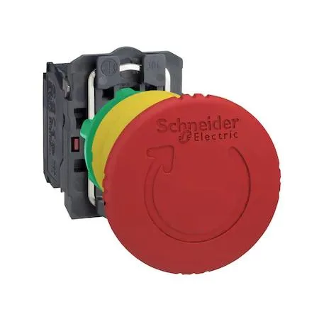 Schneider Electric Schneider Electric XB5AS8445 22 mm emergency stop push button 1NO/1NC red — product photo