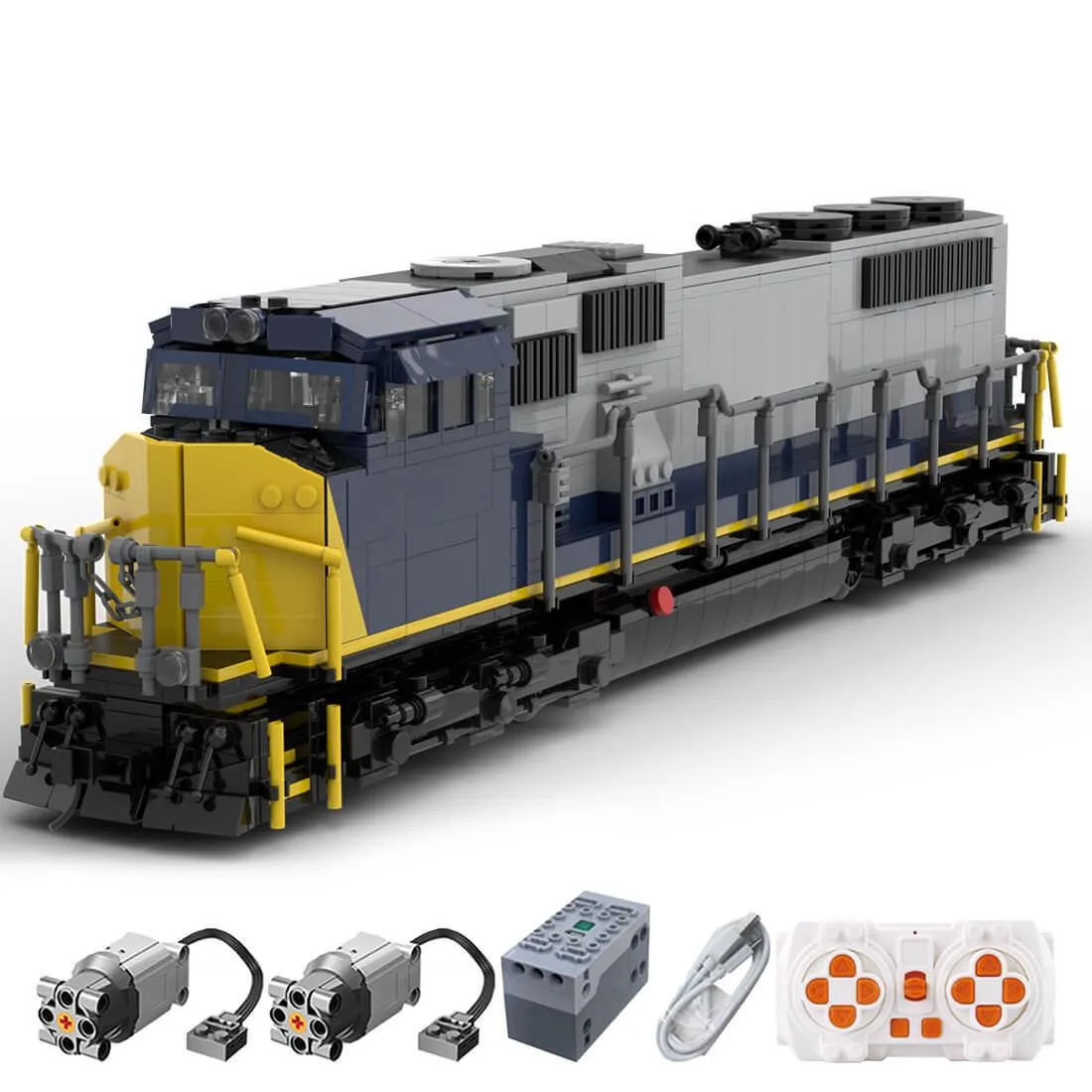 ZITIANYOUBUILD ZITIANYOUBUILD MOC-146365 CSX-SD70MAC RC Train 2074PCS Dynamic Version — product photo