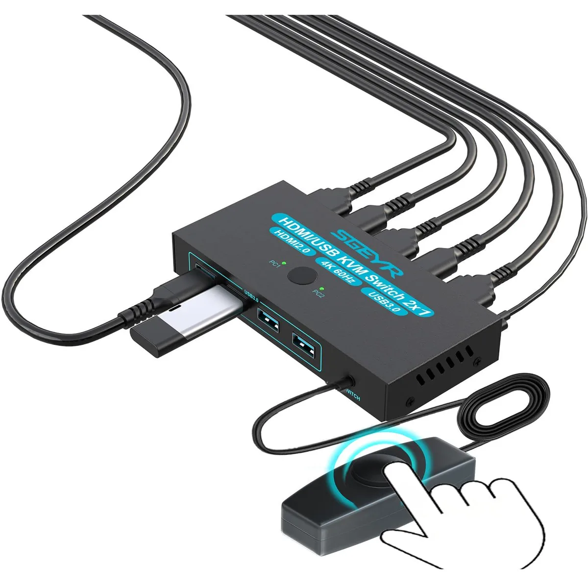  TRENDnet SG-HD302-U304 KVM Switch 4K@60Hz 4 USB 3.0 — product photo