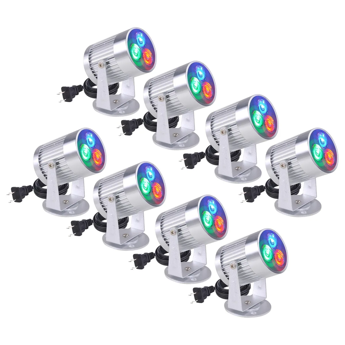 Yescom USA, Inc. Yescom USA, Inc. 8 Pack LED RGB Spotlight Party Supply — product photo