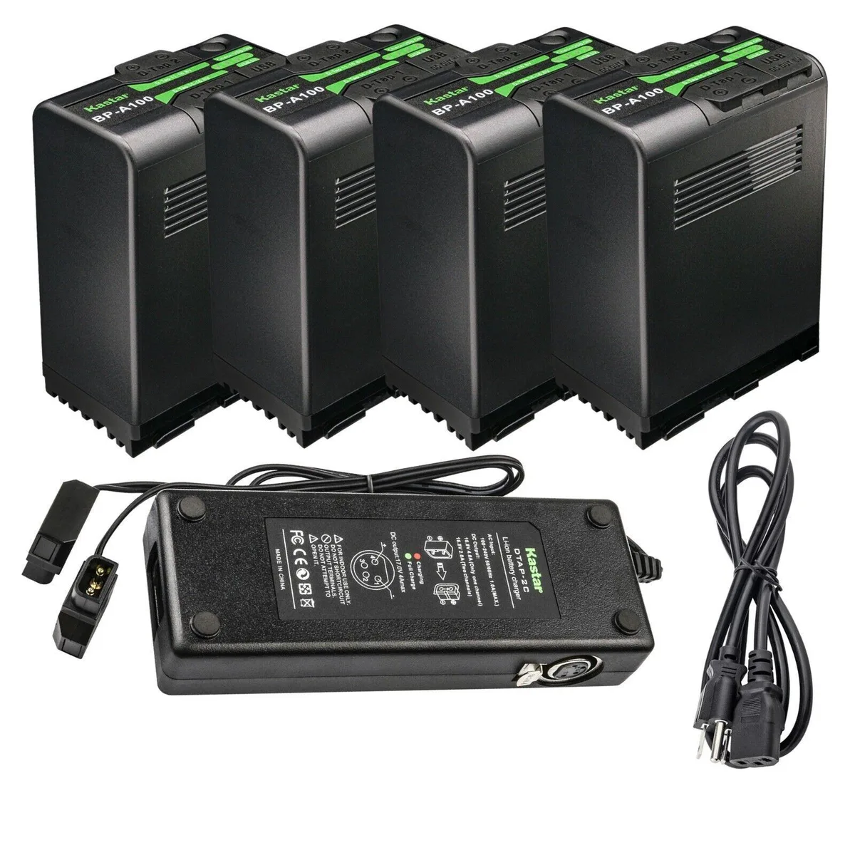 Kastar Kastar BP-A100 4-Pack + Dual D-Tap Charger 98Wh — product photo