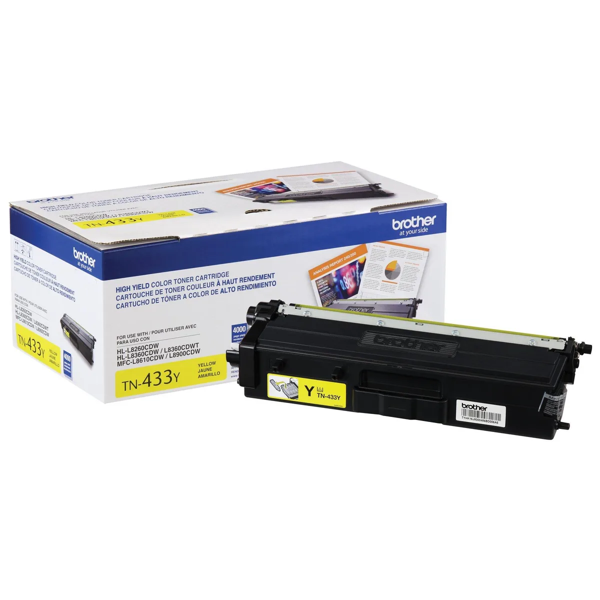 Brother Brother TN433Y Yellow Toner Cartridge 4000 Pages — product photo