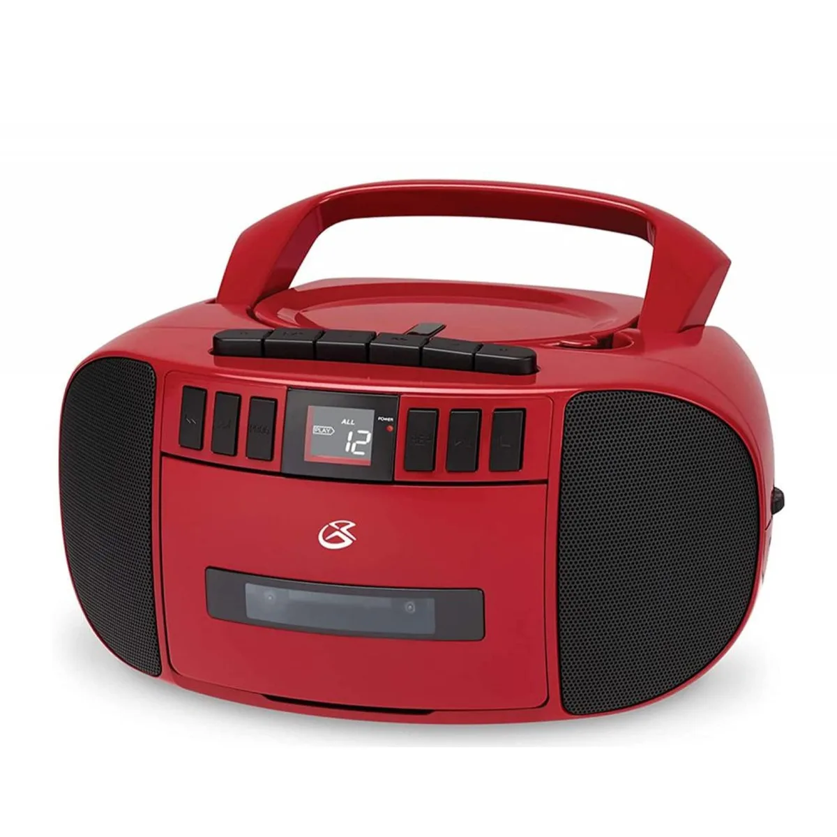 BCA209R Portable Boombox with CD Cassette Player AM FM Radio Red — product photo
