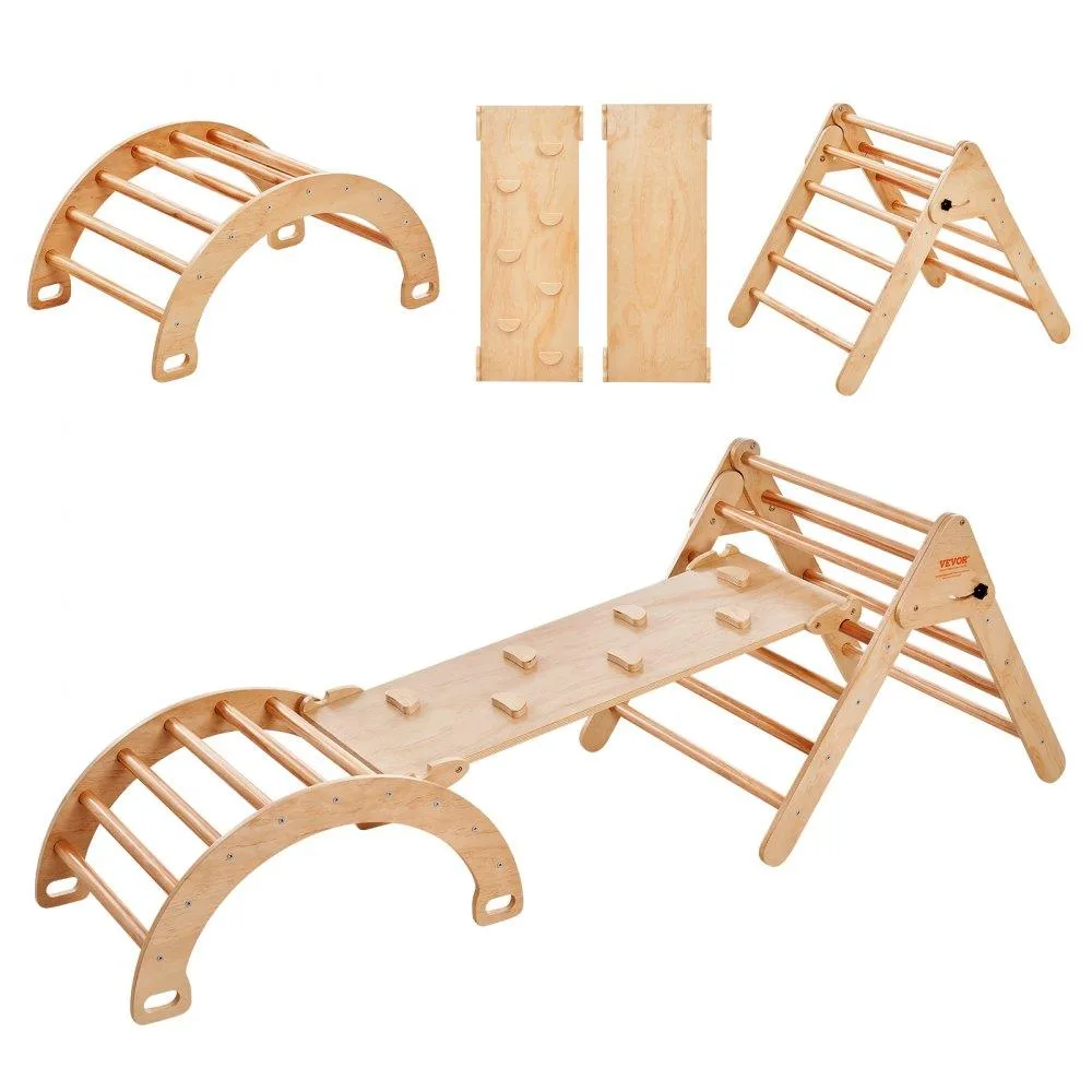 VEVOR VEVOR Pikler Triangle Set 5-in-1 Wood Color 160 lbs — product photo