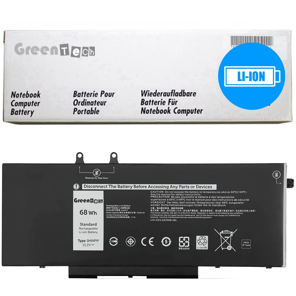 NShi NShi 3HWPP laptop battery 15.2V 68Whr 4474mAh 4-cell — product photo