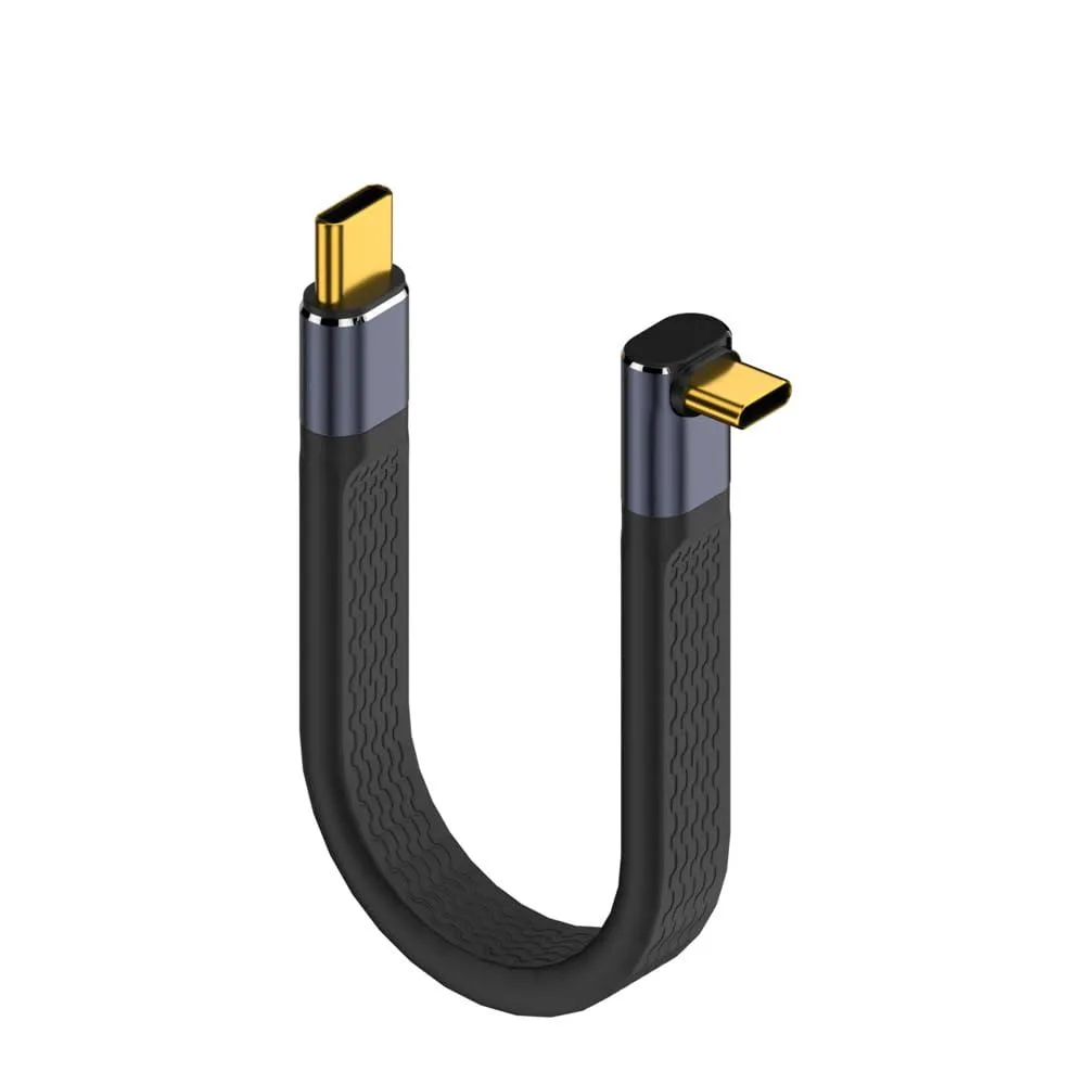BUCIER BUCIER 40Gbps USB Type C Cable 90 Degree Male 0.39ft — product photo