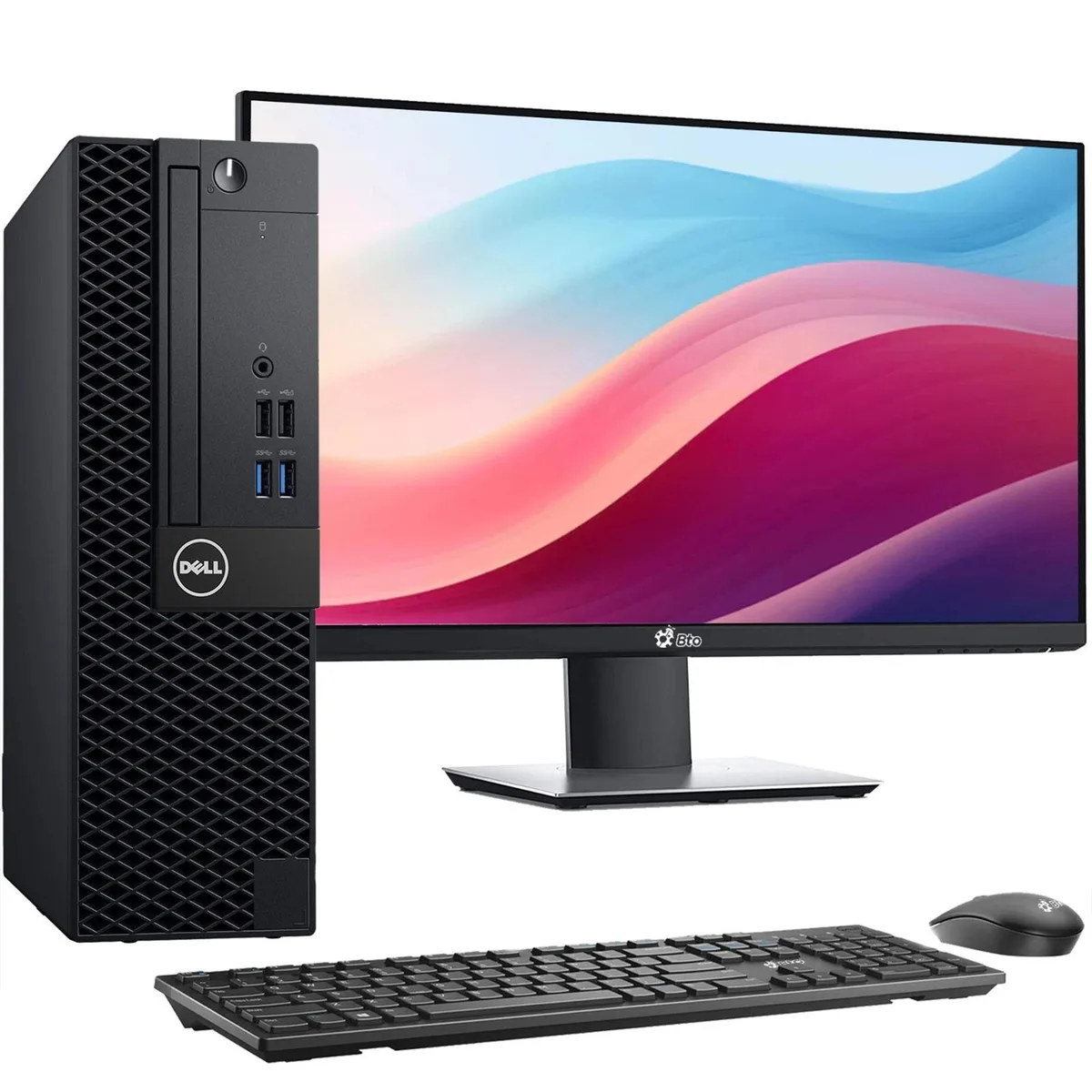 DELL DELL OptiPlex 5040 SFF desktop PC i5-6500 16GB DDR4 512GB SSD Win 11 Pro 24" monitor — product photo