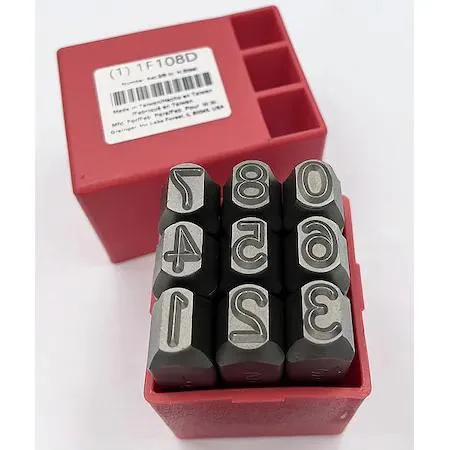 Value Brand Value Brand ZORO SELECT 1F108 Hand Stamp Kit, Number Set — product photo