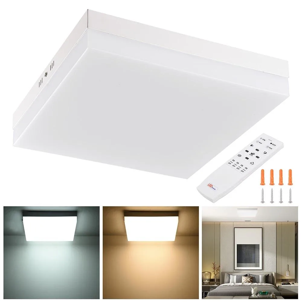 Yescom USA, Inc. Yescom USA, Inc. 36W Dimmable LED Square Flush Mount 11" White 3000-6000K Remote — product photo