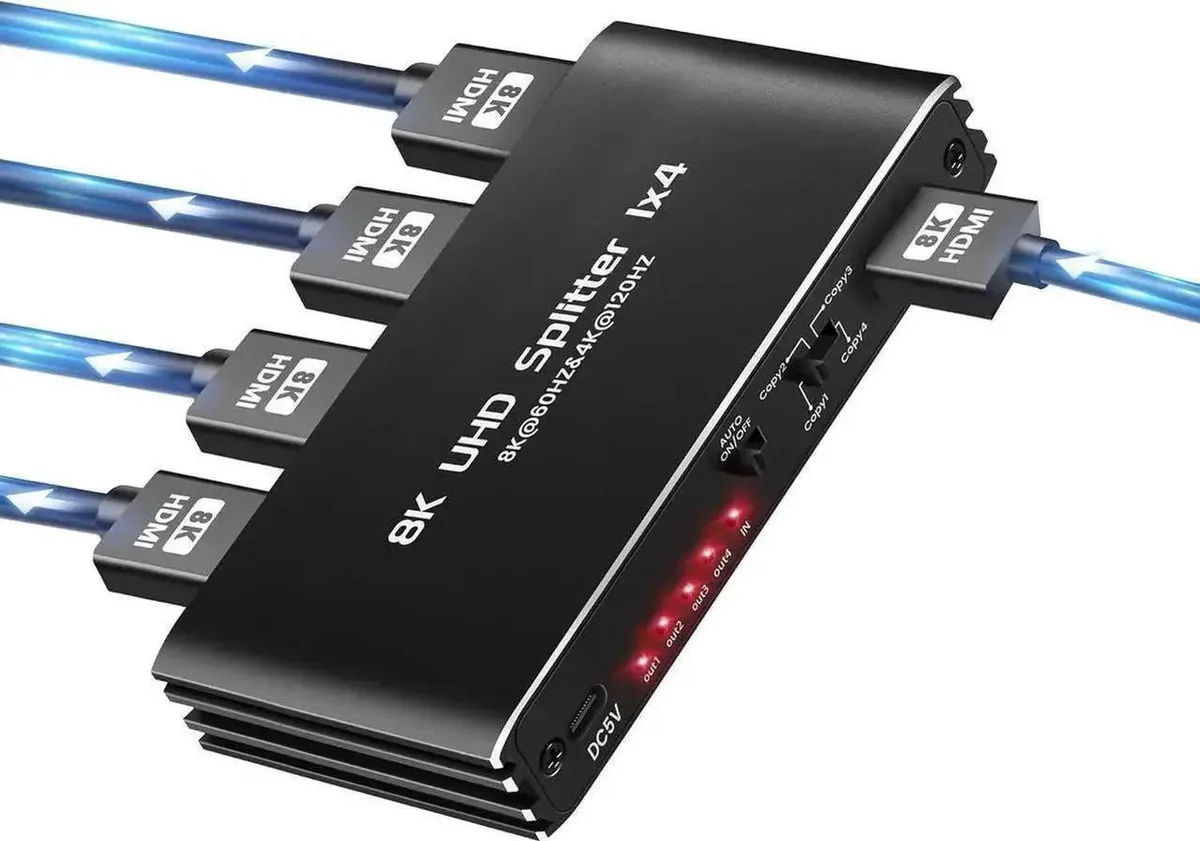 Vszerda Vszerda HDMI 2.1 Splitter 1 in 3 Out 8K@60Hz 4K@120Hz 48Gbps — product photo