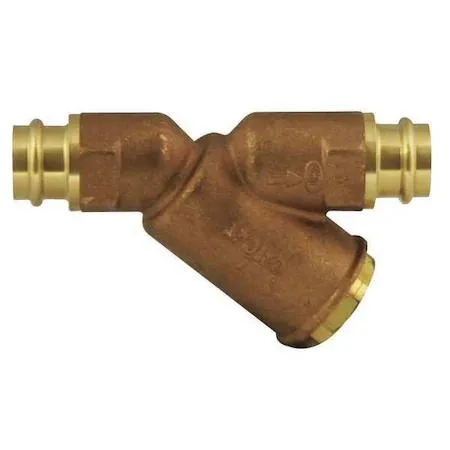 Bronze Y-strainer with press ends and stainless steel screen
