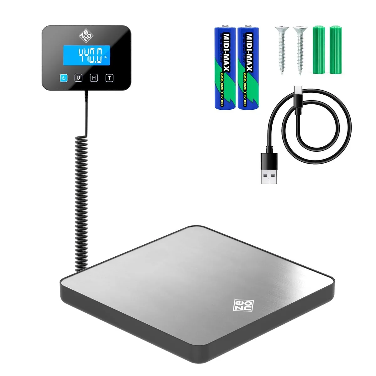  ZENO Postal Scale 440 lbs 0.35 oz Silver — product photo