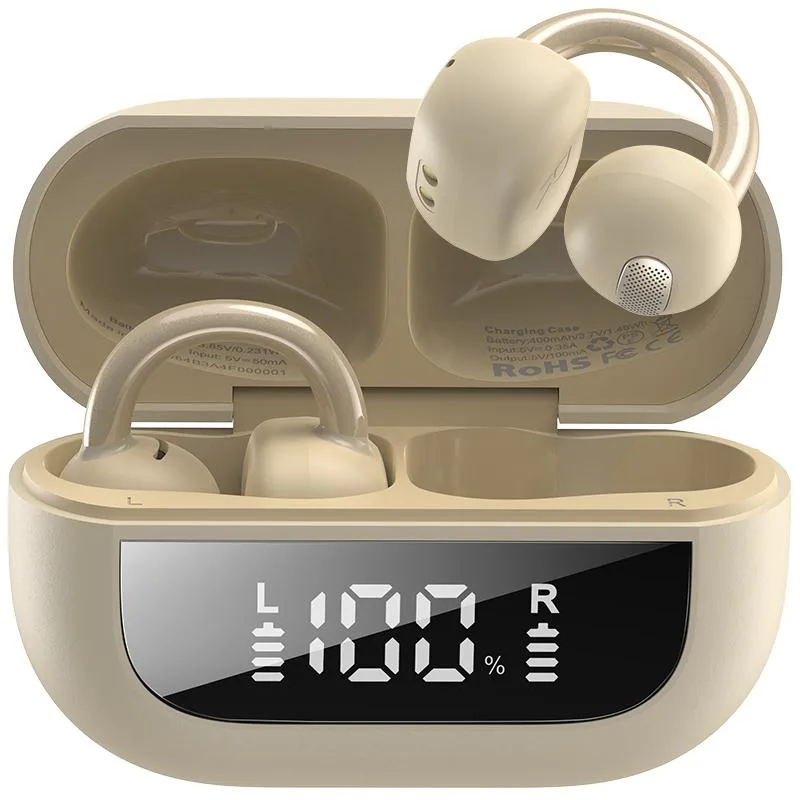 TOZO Store TOZO Store OpenEarRing Clip-On Headphones Champagne — product photo