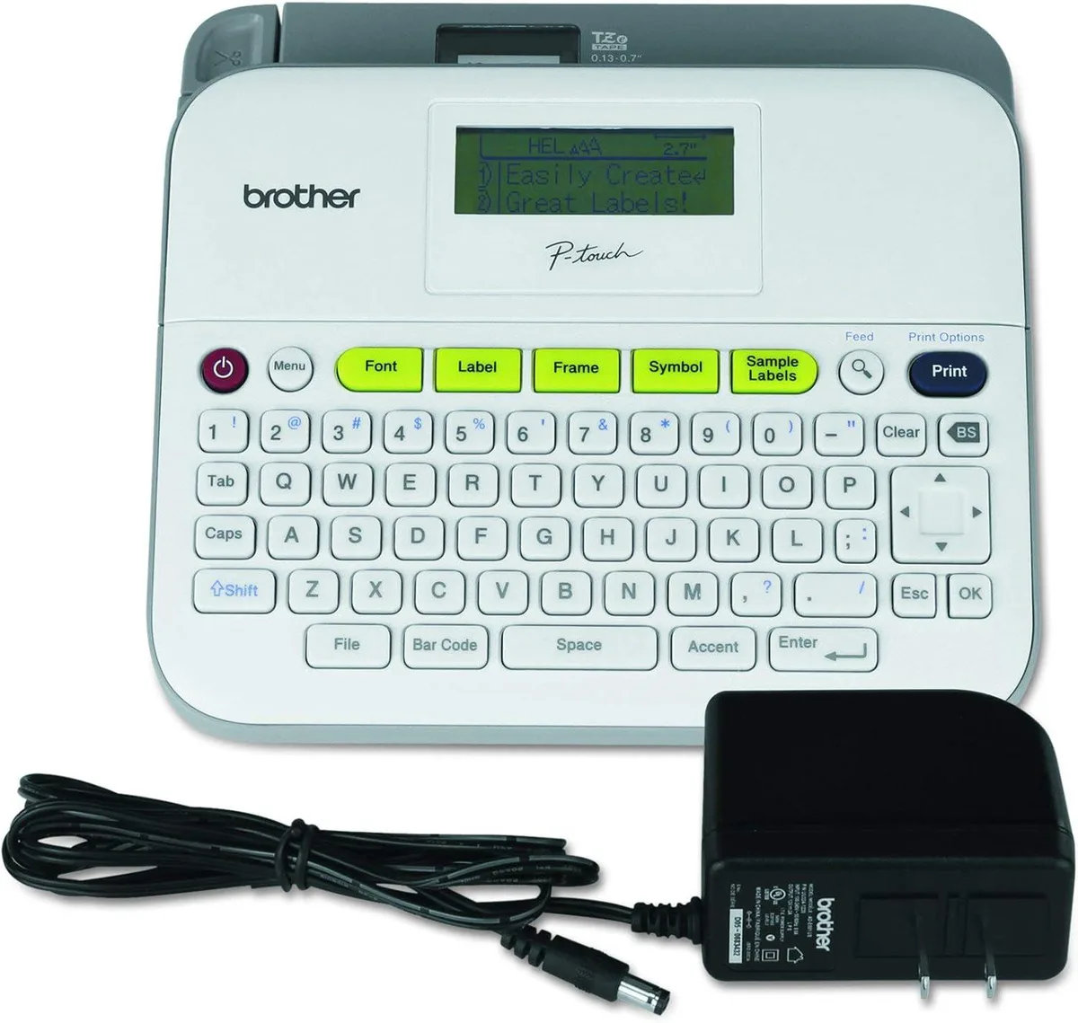 Brother Brother PT-D400AD Label Printer White AC Adapter QWERTY — product photo