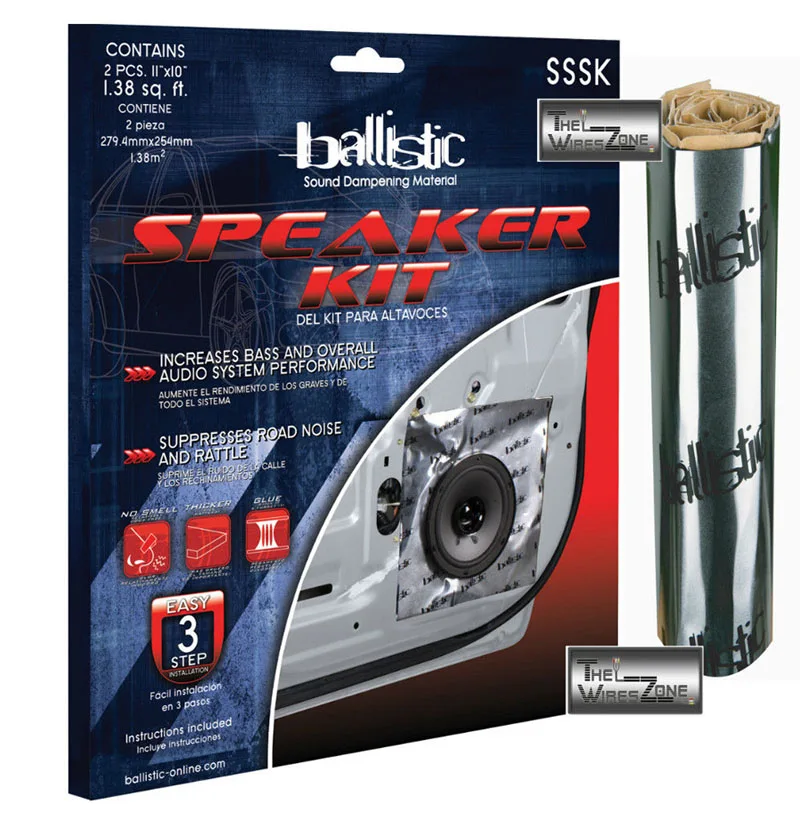 Ballistic Ballistic SSSK Sound Dampening Kit 2 Sets 4 Speakers 10x10in — product photo