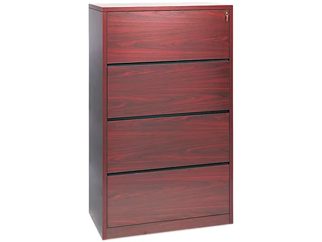HON HON 10516NN 10500 Series Four-Drawer Lateral File 36w 20d 59h Mahogany office furniture — product photo