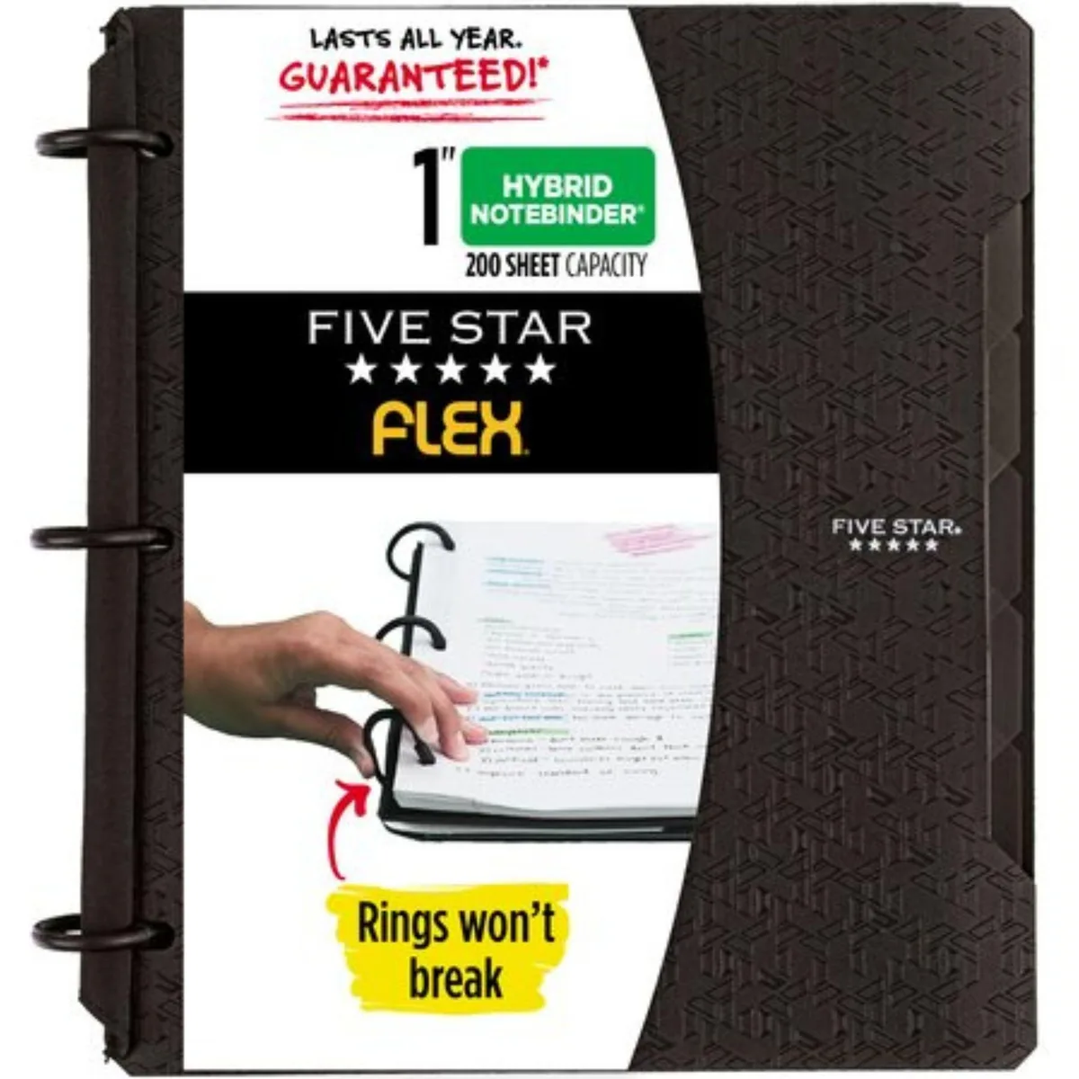 ACCO ACCO Five Star Flex 1" Hybrid NoteBinder 10-3/4 x 11-1/2 in Black — product photo