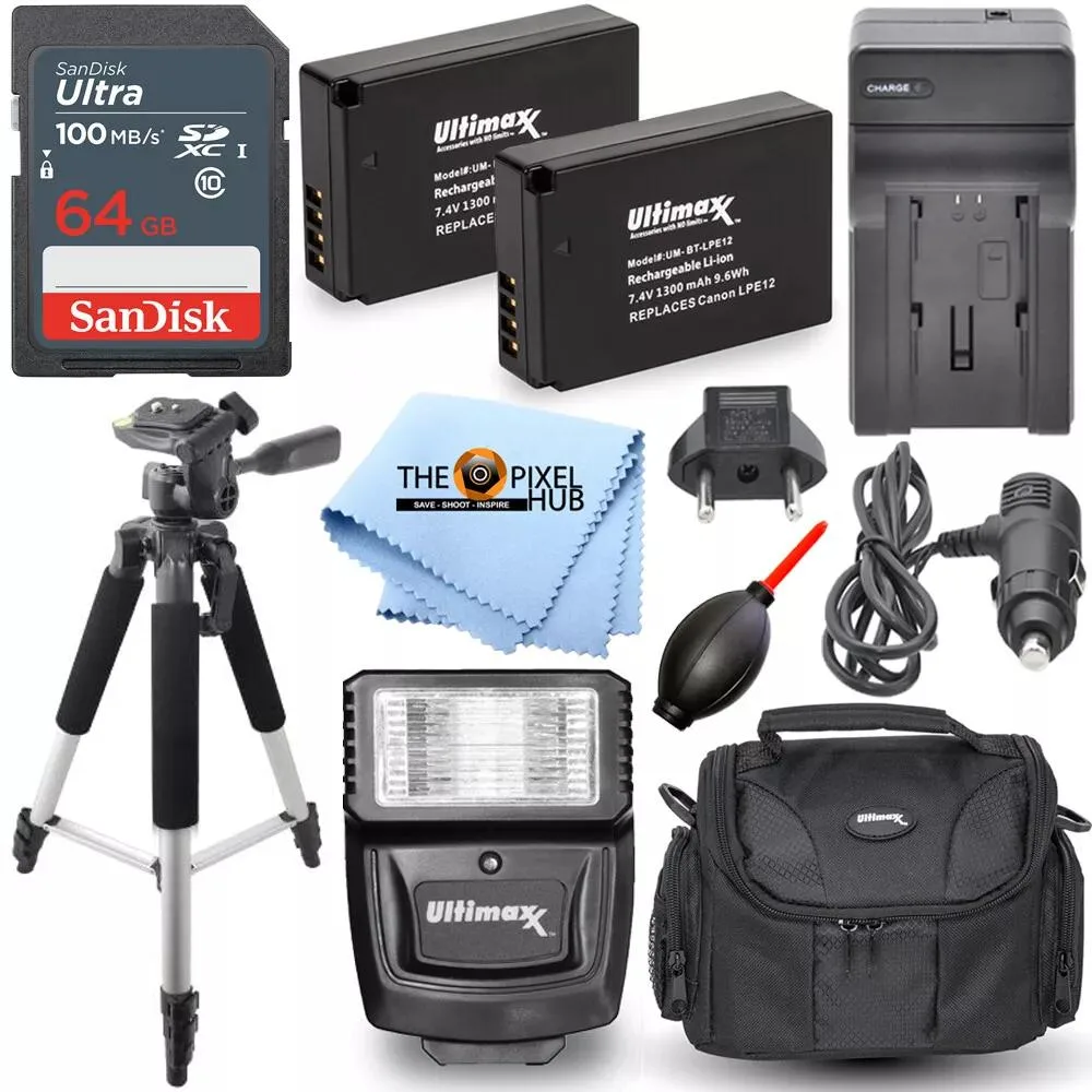 Ultimaxx Ultimaxx Mega Accessory Bundle Kit for Canon SX70 EOS M50 M50 II SL1 M100 M200 charger — product photo