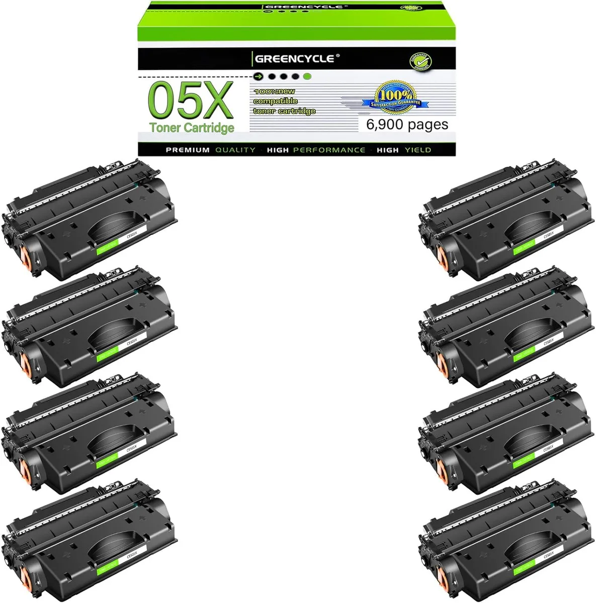 GREENCYCLE GREENCYCLE CE505X toner cartridge 8 pack black 6900 pages — product photo