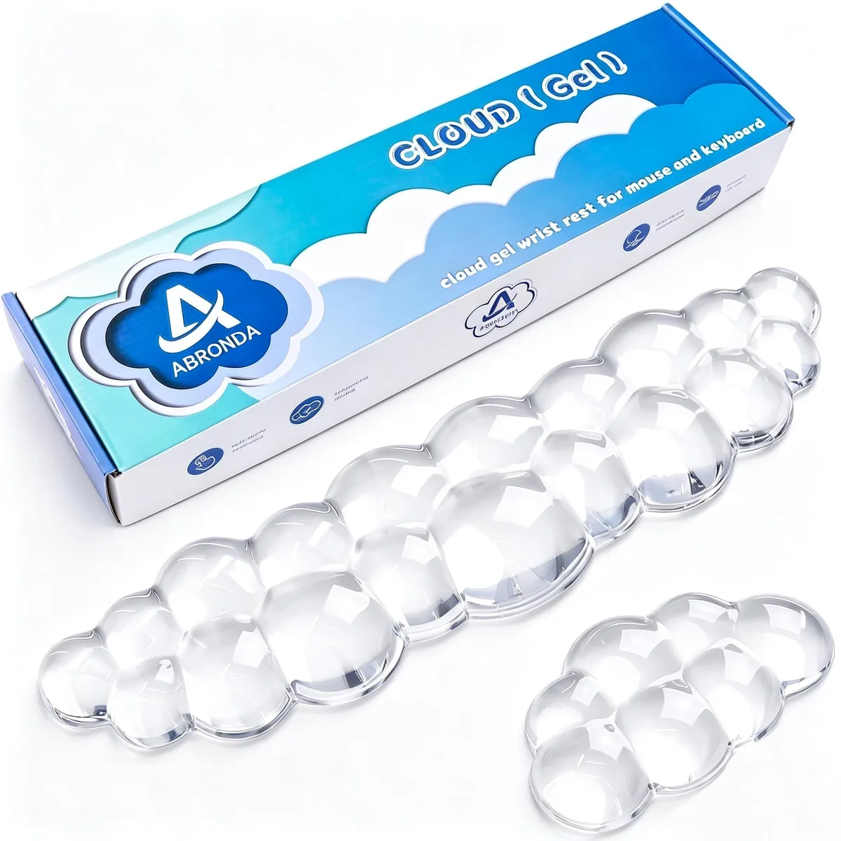  ABRONDA AB-049-TRANSPARENT-SET Gel Wrist Rest Set Transparent — product photo