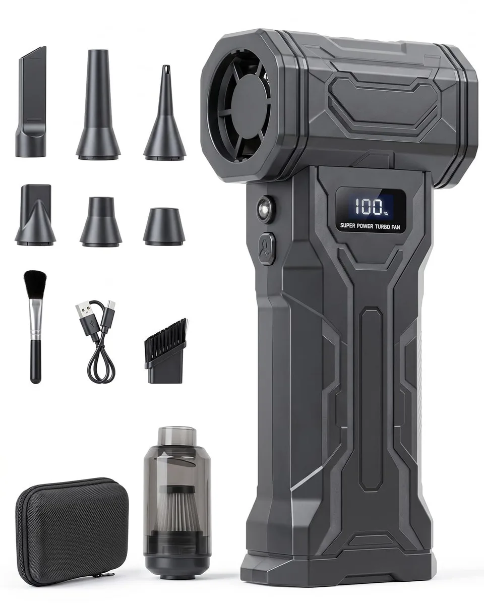  IntreLife Q7 2-in-1 Blow &amp; Vacuum Air Compressor 110000 RPM — product photo