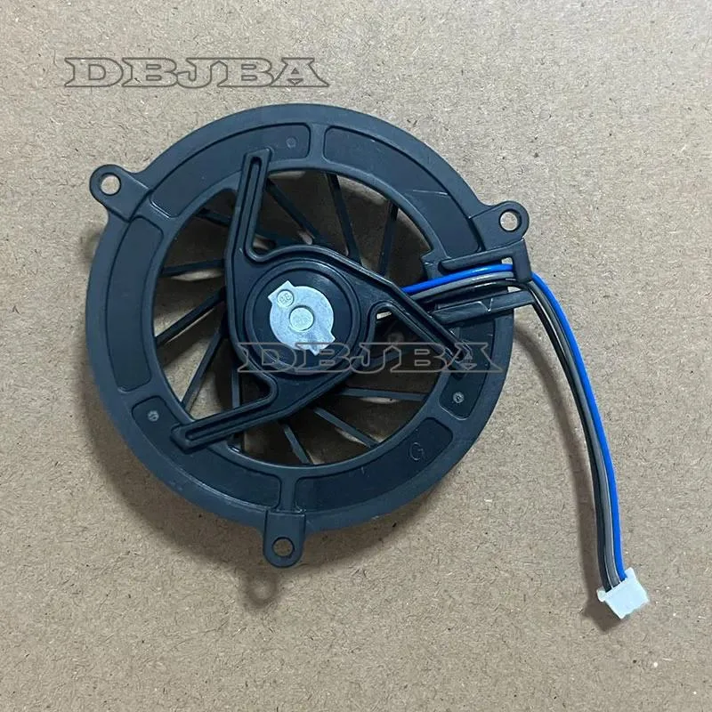 Small black rectangular laptop cooling fan with three-wire connector