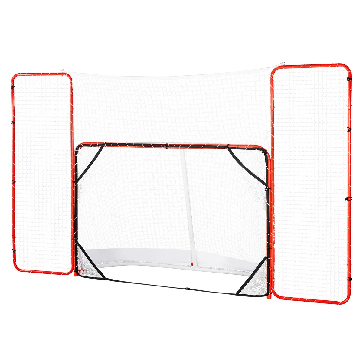 VEVOR VEVOR 72" Hockey Goal with Backstop and Targets, White/Red — product photo