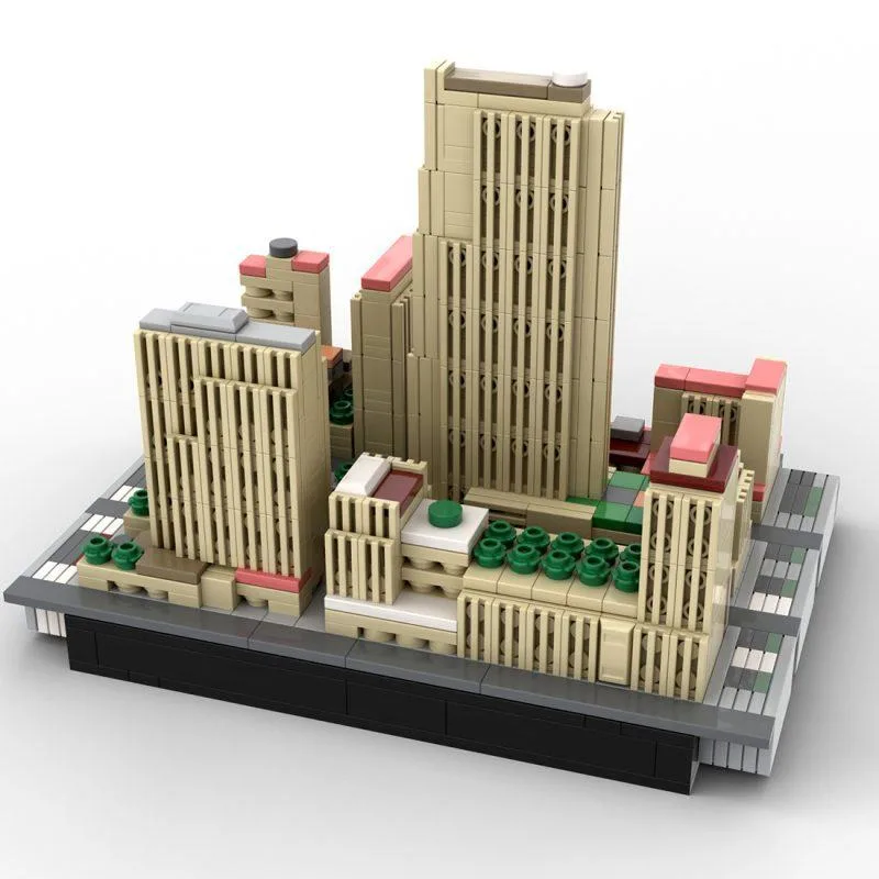 ZITIANYOUBUILD ZITIANYOUBUILD MOC-138111 1/2000 Rockefeller Center Building Blocks 838PCS Educational — product photo