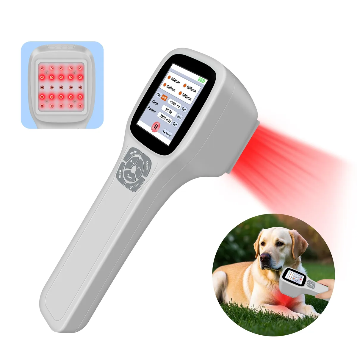 ZJZK ZJZK PMW2500-GY-1114 Cold Laser Therapy Device 650nm 808nm 905nm 980nm Home Health Care — product photo